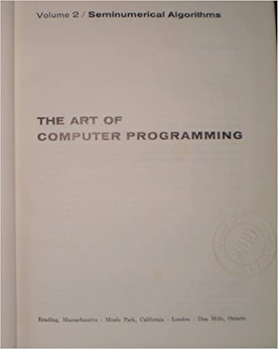 The art of computer programming. Second edition. Volume 2, 1969, Donald Ervin Knuth - Читать журналы и газеты онлайн бесплатно без регистрации | Печатные периодические издания на bookjurn.ru