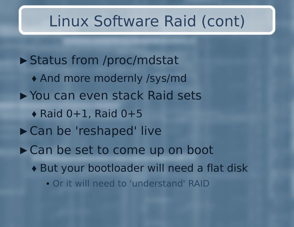 The Software-RAID HOWTO, 2000, Jakob Østergaard (перевод на русский) - Читать журналы и газеты онлайн бесплатно без регистрации | Печатные периодические издания на bookjurn.ru