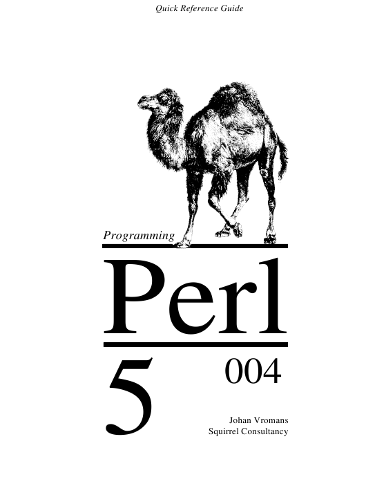 Quick Reference Guide Programming Perl 5 004 - Читать журналы и газеты онлайн бесплатно без регистрации | Печатные периодические издания на bookjurn.ru