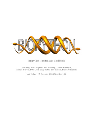 Biopython Tutorial and Cookbook by Jeff Chang, Brad Chapman, Iddo Friedberg, Thomas Hamelryck, Michiel de Hoon, Peter Cock, Tiago Antao, Eric Talevich, Bartek Wilczy´nski - Читать журналы и газеты онлайн бесплатно без регистрации | Печатные периодические издания на bookjurn.ru