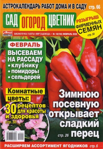 Сад огород цветник №10, февраль 2020 - Читать журналы и газеты онлайн бесплатно без регистрации | Печатные периодические издания на bookjurn.ru