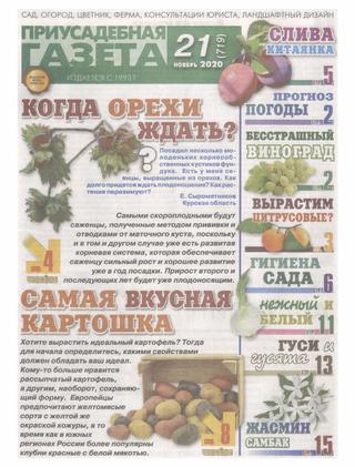 Приусадебная газета №21, ноябрь 2020 - Читать журналы и газеты онлайн бесплатно без регистрации | Печатные периодические издания на bookjurn.ru