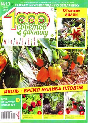 1000 советов дачнику №13, июль 2019 - Читать журналы и газеты онлайн бесплатно без регистрации | Печатные периодические издания на bookjurn.ru