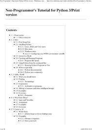 Non-Programmer's Tutorial for Python 3 - Читать журналы и газеты онлайн бесплатно без регистрации | Печатные периодические издания на bookjurn.ru