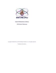 DevGuru CSS Quick Reference Guide - Читать журналы и газеты онлайн бесплатно без регистрации | Печатные периодические издания на bookjurn.ru