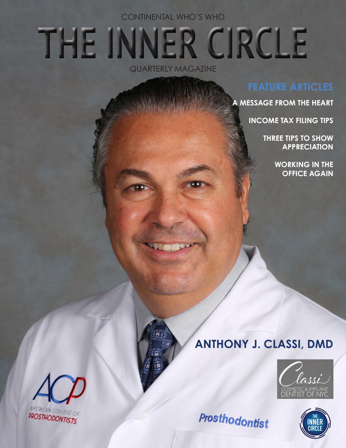 ANTHONY J. CLASSI, DMD — TOP PROSTHODONTIST — Spring Magazine 2021 - Читать журналы и газеты онлайн бесплатно без регистрации | Печатные периодические издания на bookjurn.ru