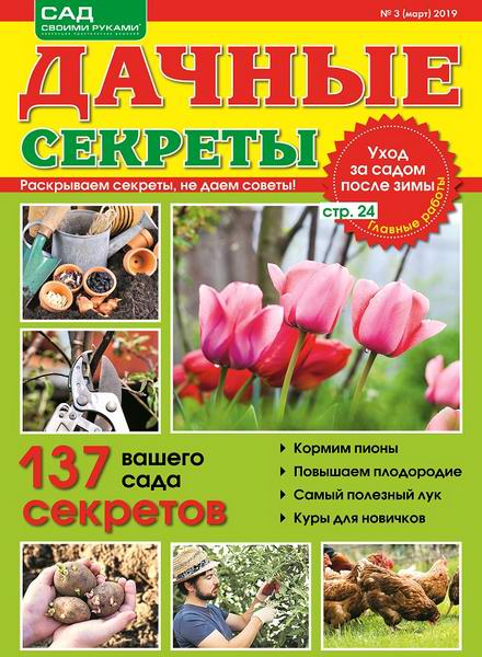 Дачные секреты №3, март 2019 - Читать журналы и газеты онлайн бесплатно без регистрации | Печатные периодические издания на bookjurn.ru