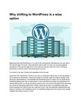 Why shifting to WordPress is a wise option - Читать журналы и газеты онлайн бесплатно без регистрации | Печатные периодические издания на bookjurn.ru