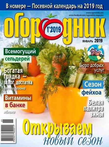 Огородник №1, январь 2019 - Читать журналы и газеты онлайн бесплатно без регистрации | Печатные периодические издания на bookjurn.ru