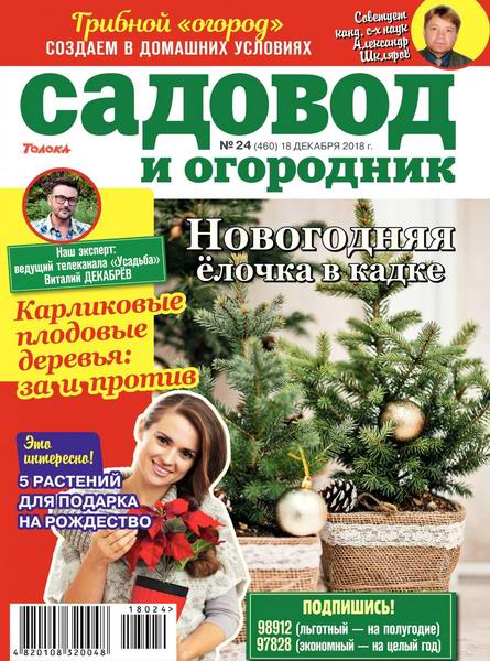 Садовод и огородник №24, декабрь 2018 - Читать журналы и газеты онлайн бесплатно без регистрации | Печатные периодические издания на bookjurn.ru
