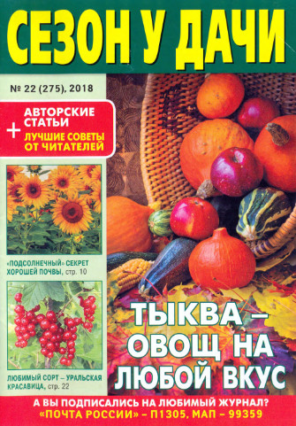 Сезон у дачи №22. ноябрь 2018 - Читать журналы и газеты онлайн бесплатно без регистрации | Печатные периодические издания на bookjurn.ru