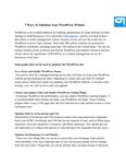 7 Ways To Optimize Your WordPress Website - Читать журналы и газеты онлайн бесплатно без регистрации | Печатные периодические издания на bookjurn.ru