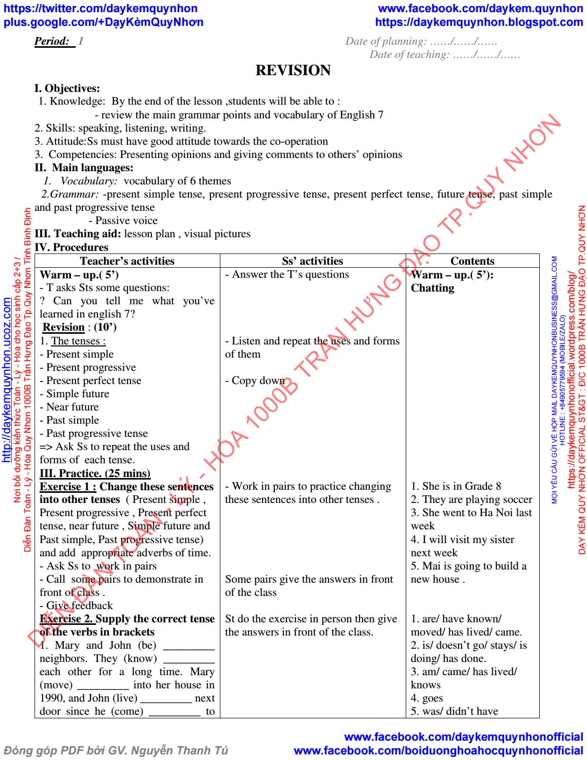 Giáo án tiếng anh thí điểm lớp 8 - 101 tiết, lớp 9 - 103 tiết - Читать журналы и газеты онлайн бесплатно без регистрации | Печатные периодические издания на bookjurn.ru