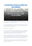 Top WordPress Plugins to Make Your Site Delightful - Читать журналы и газеты онлайн бесплатно без регистрации | Печатные периодические издания на bookjurn.ru