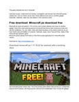 Minecraft pe download free - Читать журналы и газеты онлайн бесплатно без регистрации | Печатные периодические издания на bookjurn.ru