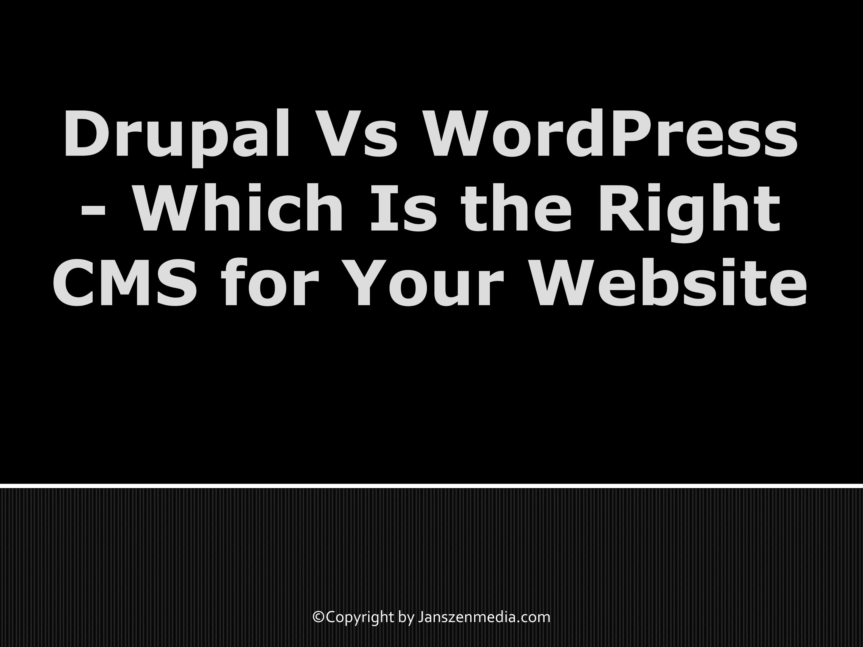 Drupal Vs WordPress - Which Is the Right CMS for Your Website - Читать журналы и газеты онлайн бесплатно без регистрации | Печатные периодические издания на bookjurn.ru