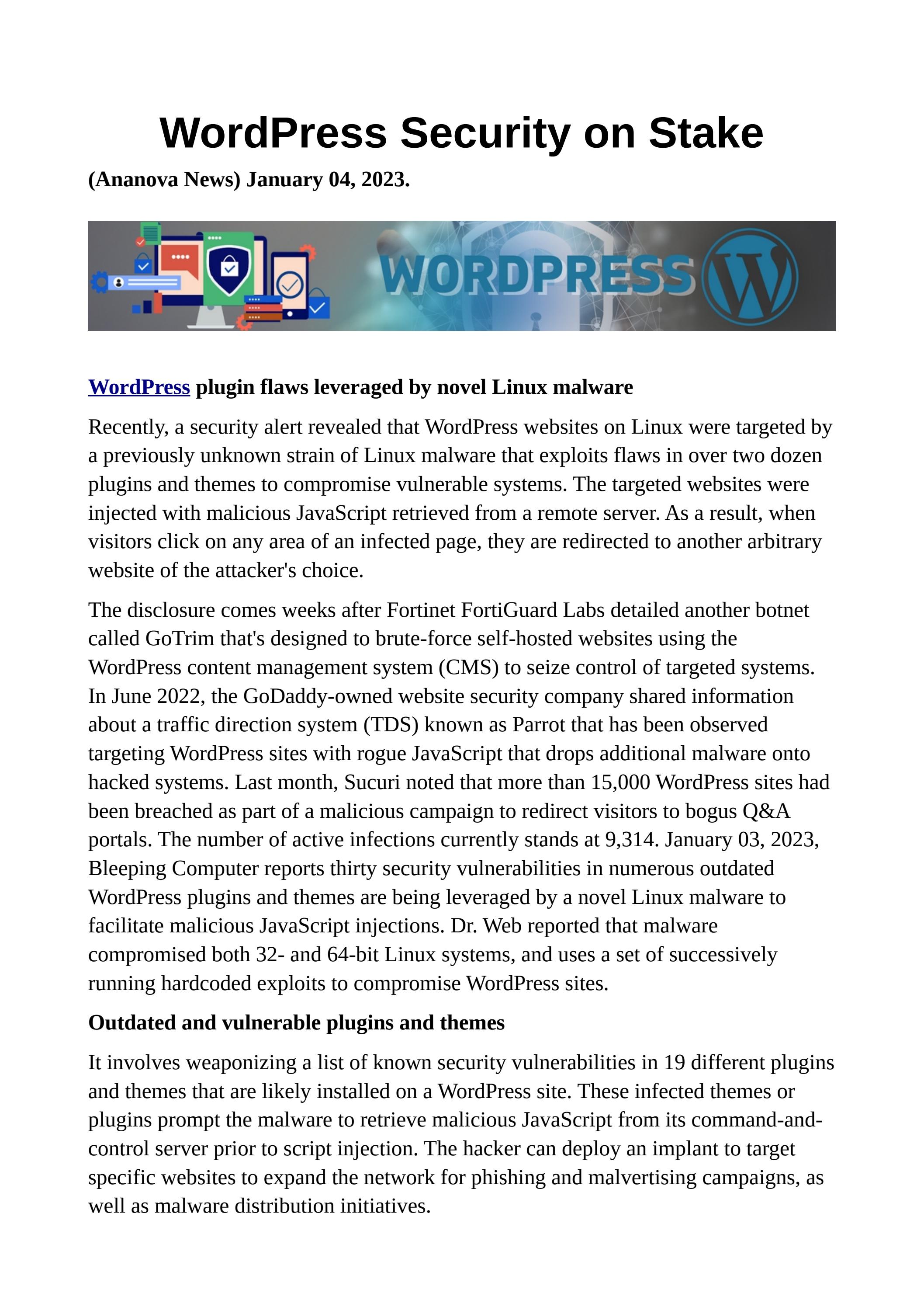 WordPress Security on Stake - Читать журналы и газеты онлайн бесплатно без регистрации | Печатные периодические издания на bookjurn.ru