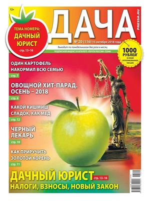 Дача №20, октябрь 2018 - Читать журналы и газеты онлайн бесплатно без регистрации | Печатные периодические издания на bookjurn.ru