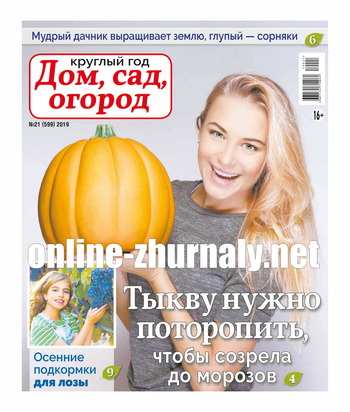 Круглый год: Дом, сад, огород №21, 2019 - Читать журналы и газеты онлайн бесплатно без регистрации | Печатные периодические издания на bookjurn.ru
