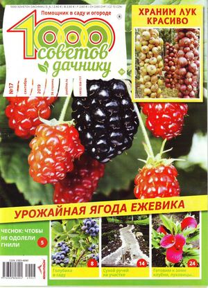 1000 советов дачнику №17, сентябрь 2019 - Читать журналы и газеты онлайн бесплатно без регистрации | Печатные периодические издания на bookjurn.ru